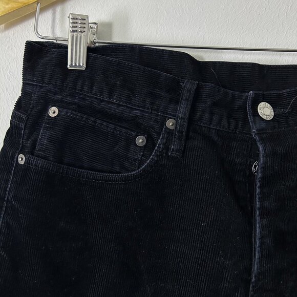 Helmut Lang Black Button Fly 5 Pocket Straight Corduroy Pants Men's Size 30 - Picture 2 of 16